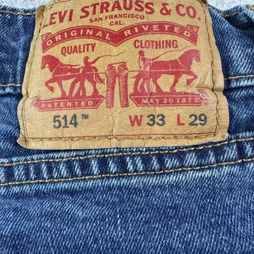 Levi's 514 Jeans Mens 33x29 Blue Straight Regular Fit Medium Wash Denim 5 Pocket